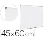 Pizarra blanca bi-office earth lacada magnetica marco de aluminio 45x60 cm