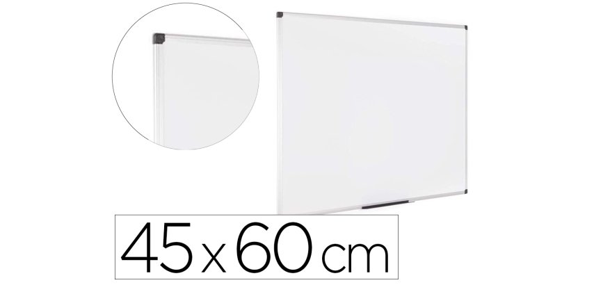 Pizarra blanca bi-office earth lacada magnetica marco de aluminio 45x60 cm