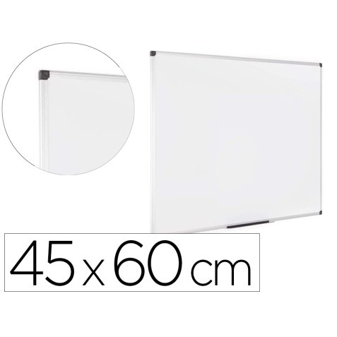 Pizarra blanca bi-office earth lacada magnetica marco de aluminio 450x600 mm