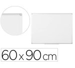 Pizarra blanca bi-office earth lacada magnetica marco de aluminio 600x900 mm