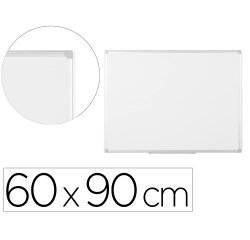 Pizarra blanca bi-office earth lacada magnetica marco de aluminio 600x900 mm