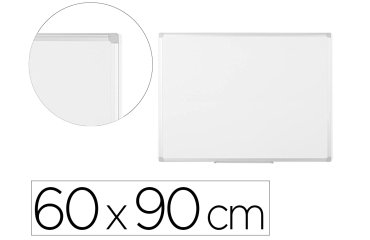 Pizarra blanca bi-office earth lacada magnetica marco de aluminio 600x900 mm