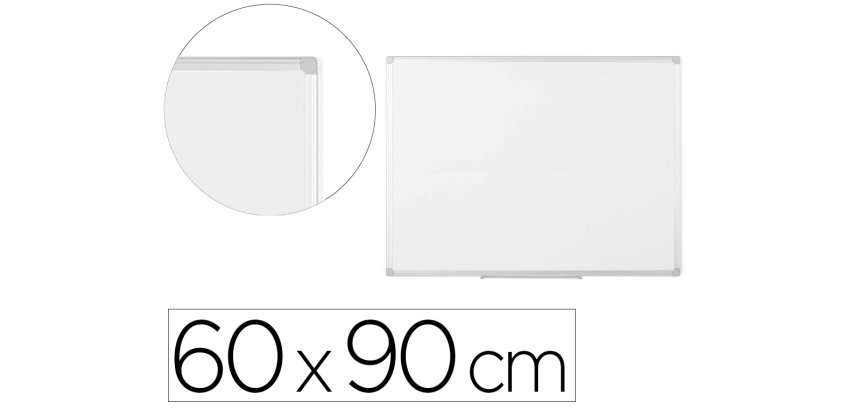 Pizarra blanca bi-office earth lacada magnetica marco de aluminio 600x900 mm