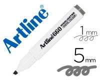 Rotulador artline fluorescente ek-660 gris pastel punta biselada