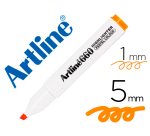 Rotulador artline fluorescente ek-660 naranja pastel punta biselada