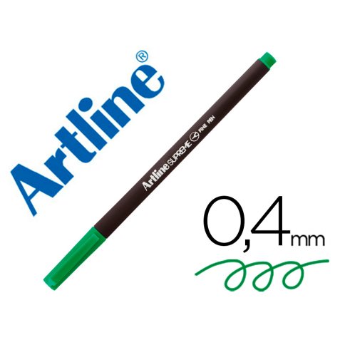 Rotulador artline supreme epfs200 fine liner punta de fibra verde 0,4 mm