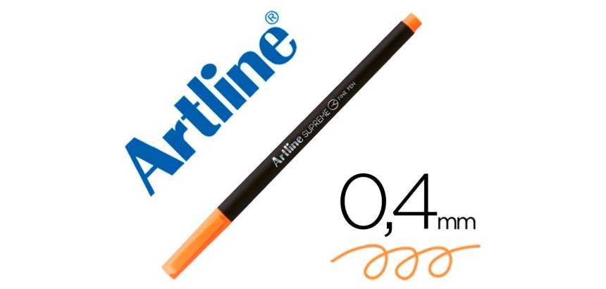 Rotulador artline supreme epfs200 fine liner punta de fibra naranja claro 0,4 mm
