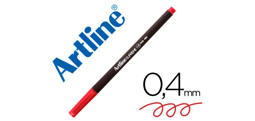 Rotulador artline supreme epfs200 fine liner punta de fibra rojo 0,4 mm