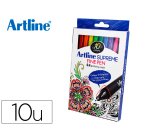 Rotulador artline supreme epfs200 fine liner punta de fibra 0,4 mm bolsa 10 unidades colores surtidos