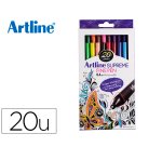 Rotulador artline supreme epfs200 fine liner punta de fibra 0,4 mm bolsa 20 unidades colores surtidos