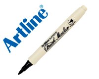 Rotulador artline supreme brush epfs pintura base de agua punta tipo pincel trazo fino negro