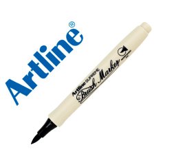 Rotulador artline supreme brush epfs pintura base de agua punta tipo pincel trazo fino negro