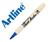 Rotulador artline supreme brush epfs pintura base de agua punta tipo pincel trazo fino azul ultramar