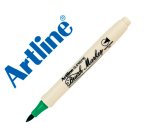 Rotulador artline supreme brush epfs pintura base de agua punta tipo pincel trazo fino verde