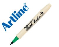 Rotulador artline supreme brush epfs pintura base de agua punta tipo pincel trazo fino verde
