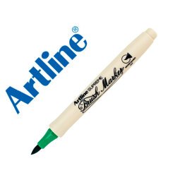 Rotulador artline supreme brush epfs pintura base de agua punta tipo pincel trazo fino verde