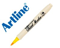 Rotulador artline supreme brush epfs pintura base de agua punta tipo pincel trazo fino amarillo
