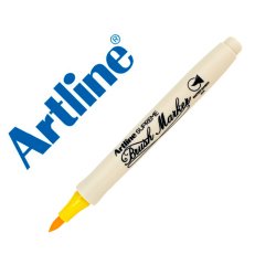 Rotulador artline supreme brush epfs pintura base de agua punta tipo pincel trazo fino amarillo