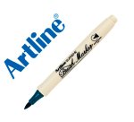 Rotulador artline supreme brush epfs pintura base de agua punta tipo pincel trazo fino verde oscuro