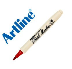 Rotulador artline supreme brush epfs pintura base de agua punta tipo pincel trazo fino rojo oscuro