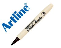 Rotulador artline supreme brush epfs pintura base de agua punta tipo pincel trazo fino marron oscuro