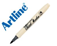 Rotulador artline supreme brush epfs pintura base de agua punta tipo pincel trazo fino gris