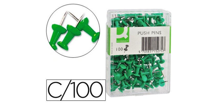 Señalizador de planos q-connect verde caja de 100 unidades