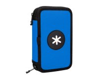 Plumier escolar antartik doble cremalllera color azul 28 piezas