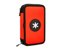 Plumier escolar antartik doble cremallera color rojo 28 piezas