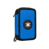 Plumier escolar antartik triple cremallera color azul 36 piezas