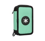 Plumier escolar antartik triple cremallera color menta 36 piezas