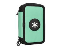 Plumier escolar antartik triple cremallera color menta 36 piezas