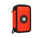 Plumier escolar antartik triple cremallera color rojo 36 piezas
