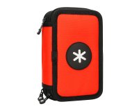 Plumier escolar antartik triple cremallera color rojo 36 piezas