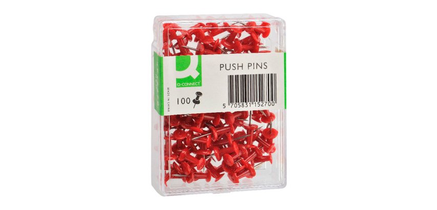 Señalizador de planos q-connect rojo caja de 100 unidades