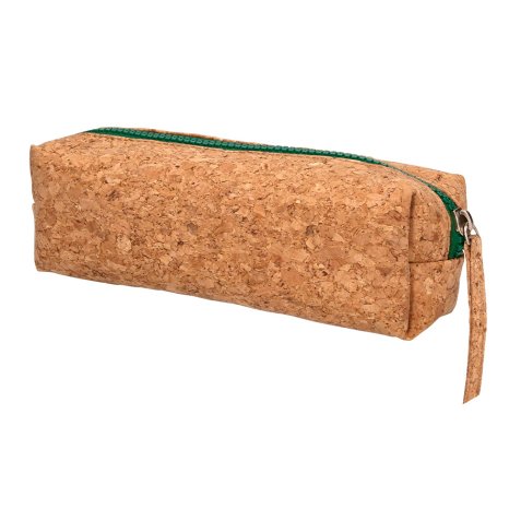 Estuche portatodo liderpapel corcho rectangular cremallera de color 185x55x70 mm