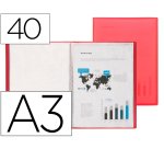 Carpeta liderpapel escaparate 40 fundas polipropileno din a3 translucido