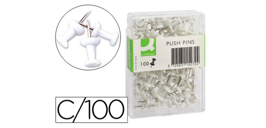 Señalizador de planos q-connect blanco caja de 100 unidades