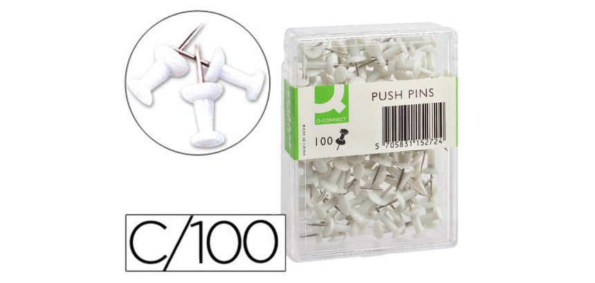 Señalizador de planos q-connect blanco caja de 100 unidades