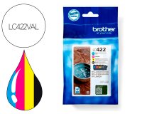 Brother LC422VAL Cartucho pack 4 colores (550 páginas)