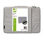 Funda para portátil Q-connect 13,3" con asa 1 bolsillo exterior con cremallera gris
