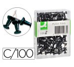 Señalizador de planos q-connect negro caja de 100 unidades