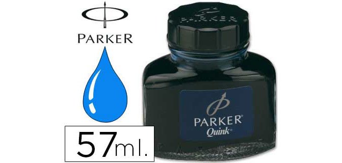 Tinta estilografica parker azul permanente bote 57 ml