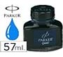 Tinta estilografica parker azul permanente bote 57 ml