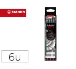 Lapices de grafito stabilo othello arty line estuche carton de 6 unidades durezas surtidas