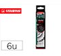 Lapices de grafito stabilo othello arty line estuche carton de 6 unidades durezas surtidas