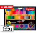 Rotulador stabilo point 88 punta de fibra arty line estuche carton de 65 unidades colores surtidos