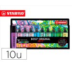 Rotulador stabilo boss fluorescente 70 arty line colores frios estuche carton de 10 unidades colores