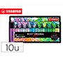 Rotulador stabilo boss fluorescente 70 arty line colores frios estuche carton de 10 unidades colores