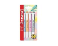 Rotulador stabilo fluorescente fino swing cool pastel estuche de 4 unidades colores surtidos